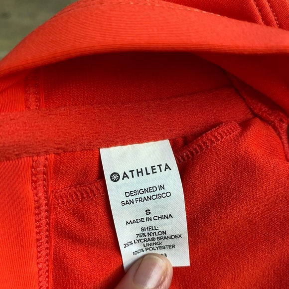 NWOT ATHLETA High Neck Bikini Top Orange Small - Picture 6 of 6